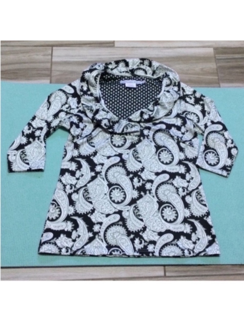 Gretchen Scott Ruffle Neck Top